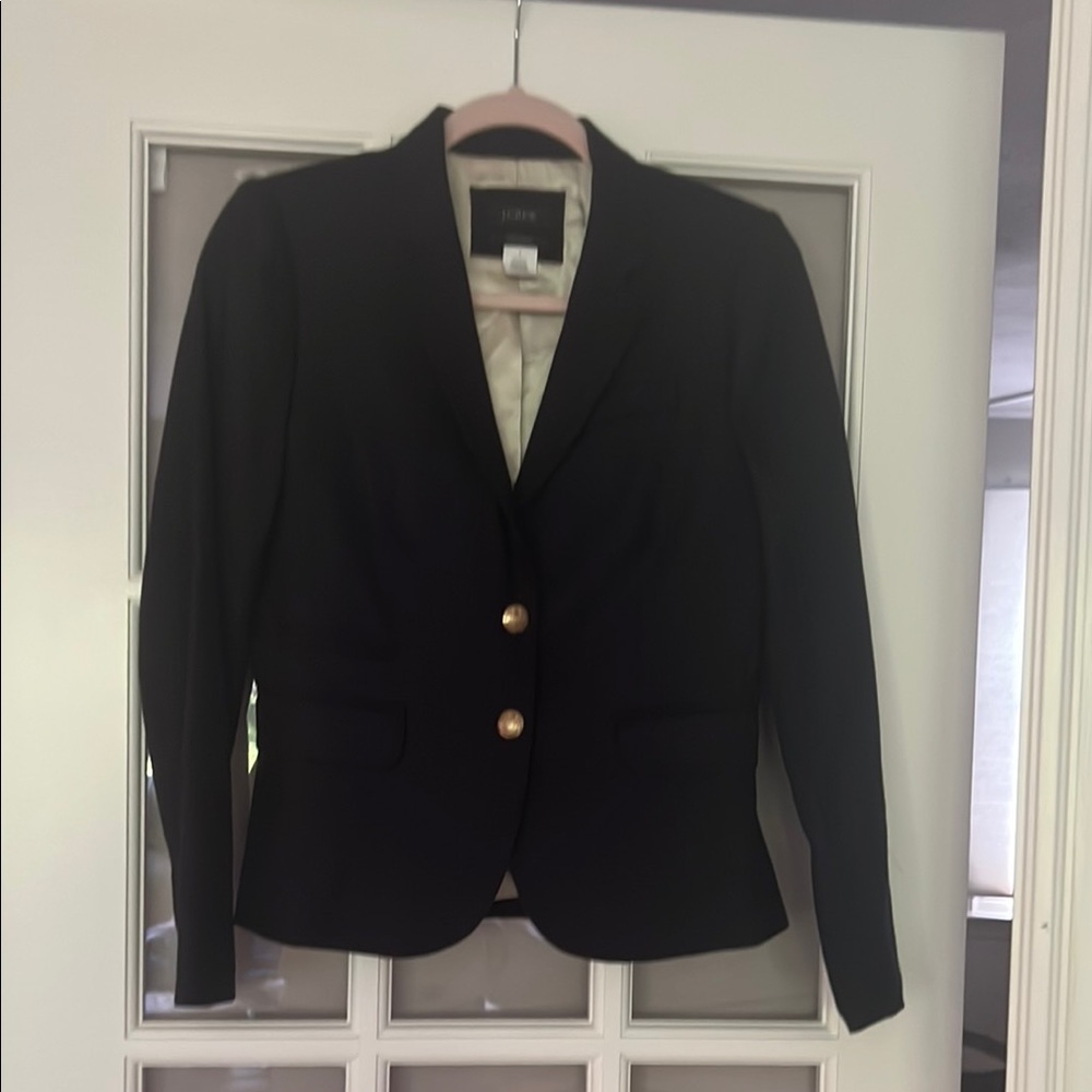 J. Crew Navy Blazer with Gold Buttons